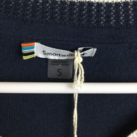 Smartwool Tunic Sweater NWT Navy & Gray Wool V-neck - Picture 2 of 13
